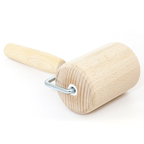 HolzFee Teigroller Walze 8 x 5,5 cm Holz Backrolle Eckroller Randroller von HolzFee