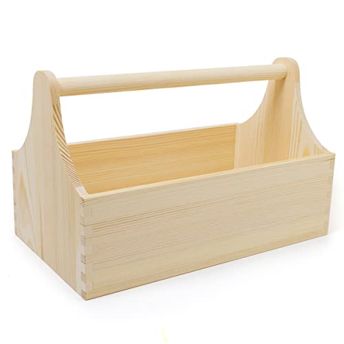 Holzfee Unibox Holzkiste mit Tragegriff, Werkzeugkiste Holz Präsentkiste Spielzeugkiste von Holzfee