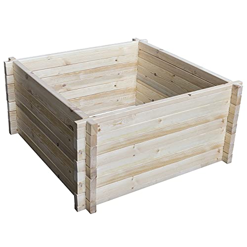 Holzfee Country Hochbeet 110 x 110 cm mit Auswahl Höhe (Höhe 52 cm) von Holzfee