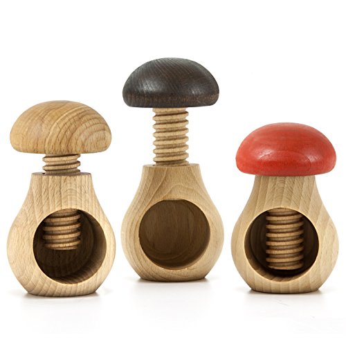 Holzfee Nussknacker Trio Set (Pilz H+D+R) von Holzfee