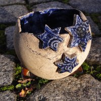 Keramik-Windlicht Sterne von Holzfeeling