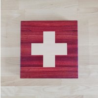Schneidebrett "Schweiz" Aus Padauk Und Ahorn | Handgemacht Küchenbrett Schneidbrett Holz Schneidebrett "Schweiz" Aus Padauk Und Ahorn | Handgemacht Küchenbrett Schneidbrett Holz von Holzflaggen