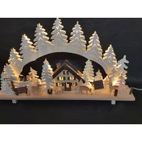 L Lichterbogen Schwibbogen Weihnachtsbogen Winderbogen Fensterdeko Fensterbeleuchtung Rehe Im Wold von Holzfuchsdeko