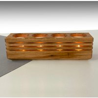 Teelichthalter Aus Eiche | Home Design Kerzenständer Holz Handgemacht Leuchter Kerzenhalter Für Fest Tischdekoration von Holzgarten59