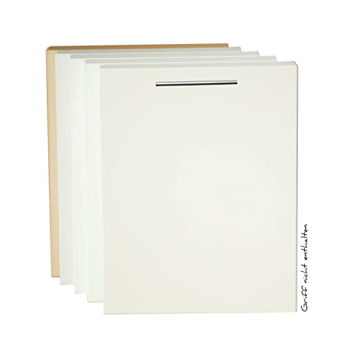 Geschirrspülerfront voll-, teilintegrierte Spülmaschinen, Geschirrspülertür in Creme Magnolia - 594 x 715 mm, 19mm Stärke von Holzgrusskarten.at