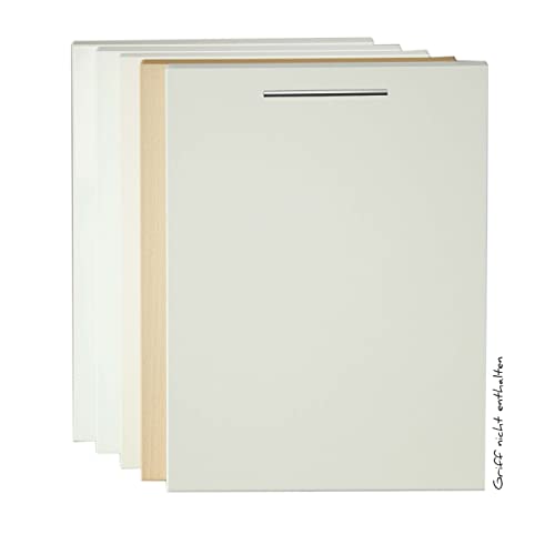 Holzgrusskarten.at Geschirrspülerfront voll-, teilintegrierte Spülmaschinen, Geschirrspülertür in Lichtgrau - 444 x 715 mm, 19mm Stärke von Holzgrusskarten.at