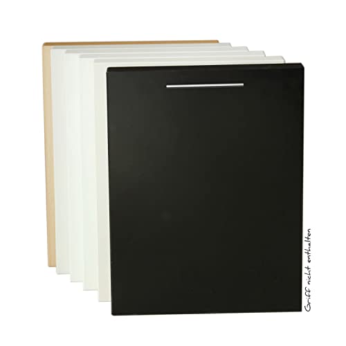 Holzgrusskarten.at Geschirrspülerfront voll-, teilintegrierte Spülmaschinen, Geschirrspülertür in Schwarz - 594 x 715 mm, 19mm Stärke von Holzgrusskarten.at