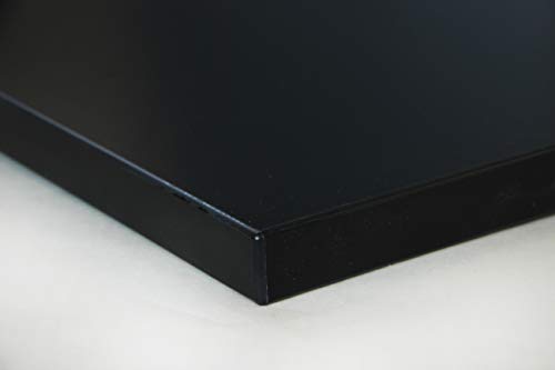 Schreibtischplatte 140x80 aus Holz DIY Schreibtisch direkt vom Hersteller vielseitig einsetzbar - Tischplatte Arbeitsplatte Werkbankplatte mit 125kg Belastbarkeit & Kratzfestigkeit - Dekor Schwarz von Holzgrusskarten.at
