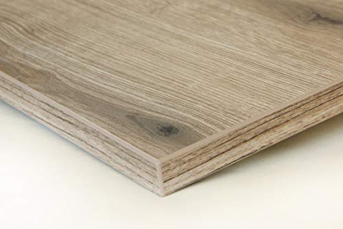 Schreibtischplatte 150x80 aus Holz DIY Schreibtisch direkt vom Hersteller vielseitig einsetzbar - Tischplatte Arbeitsplatte Werkbankplatte mit 125kg Belastbarkeit & Kratzfestigkeit - Alteiche von Holzgrusskarten.at