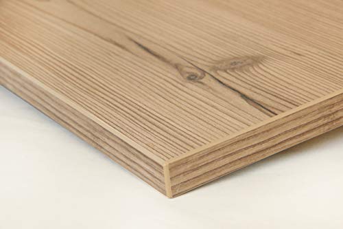 Schreibtischplatte 150x80 aus Holz DIY Schreibtisch direkt vom Hersteller vielseitig einsetzbar - Tischplatte Arbeitsplatte Werkbankplatte mit 125kg Belastbarkeit & Kratzfestigkeit - Kiefer rustikal von Holzgrusskarten.at
