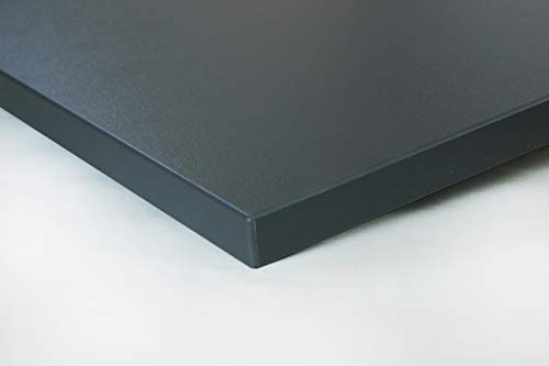 Schreibtischplatte 200x70 aus Holz, DIY Schreibtisch, Tischplatte Arbeitsplatte Werkbankplatte - Graphitgrau von Holzgrusskarten.at