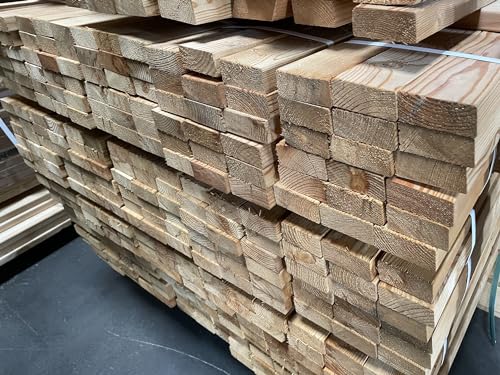 Rhombusleiste Sibirische Lärche 26 x 65 mm Länge 1,5 m B Sortierung 15 Stück von Holzhandel-OWL