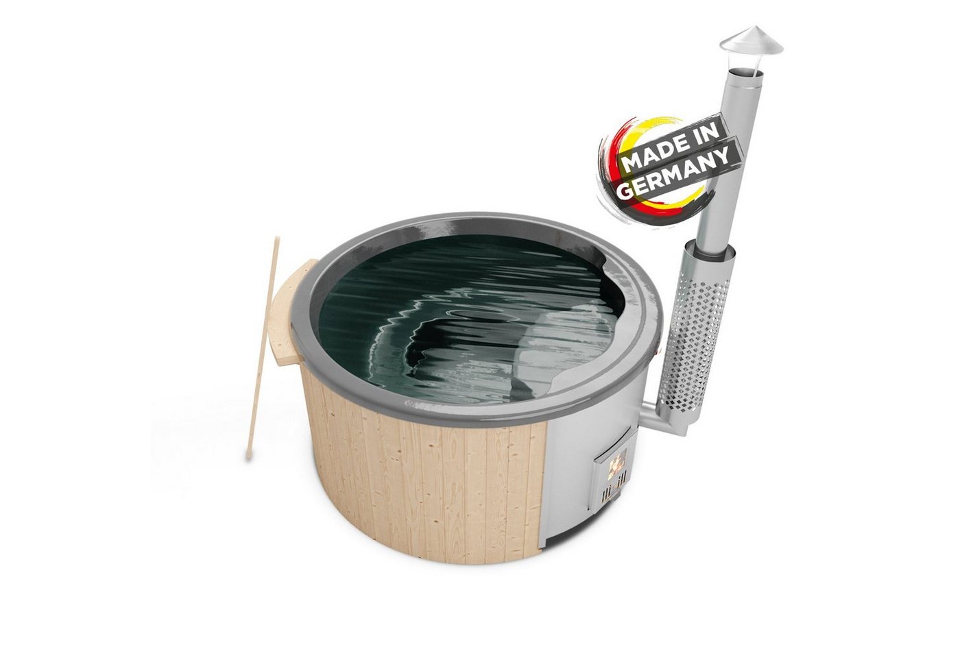 Holzklusiv Whirlpool-Badewanne Hot Tub Saphir Basic von Holzklusiv