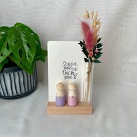 Holzfiguren Als Geschenk Für Freundin, Tante, Cousine | Wertschätzung Kleines Geschenk, Mitbringsel von HolzkoepfchenDF