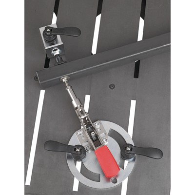 Adapterplatte rund mit Spanner waagrecht Länge 250mm Adapterplatte rund mit Spanner waagrecht Länge 250mm von Holzkraft