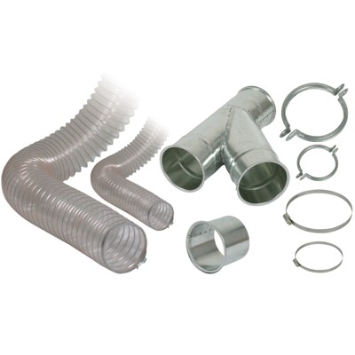 Anschluss-Set 1 an Absaugung ø140/120/58mm / 2,5m Schlauch von Holzkraft