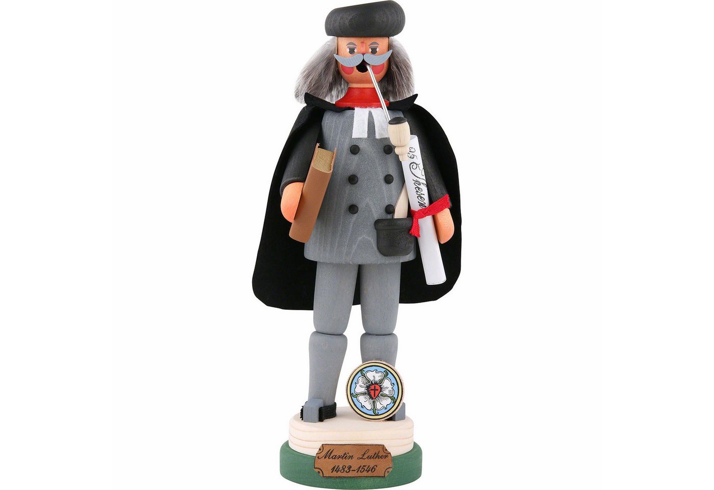 Holzkunst Karl Werner Räuchermännchen Martin Luther (25,5cm) Räuchermann von Karl Werner von Holzkunst Karl Werner