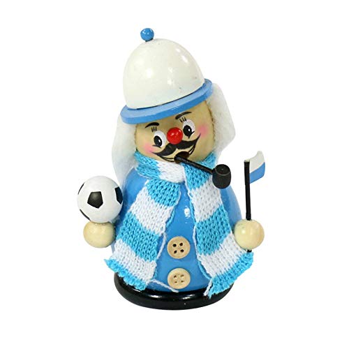 Unbekannt Sigro Sphärische Fußball Raucher Figur Räuchergefäß mit Strick Schal und Flagge, hellblau/weiß, 12 x 6 x 7 cm Unbekannt Sigro Sphärische Fußball Raucher Figur Räuchergefäß mit Strick Schal und Flagge, hellblau/weiß, 12 x 6 x 7 cm von Holzkunst Sigro
