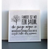 Holzbild, Druck Auf Holz - Familie Ist Wie Ein Baum. Die Zweige Mögen in Unterschiedliche Richtungen Zeigen.. Geschenk Mutter Holzschild von Holzliebelei