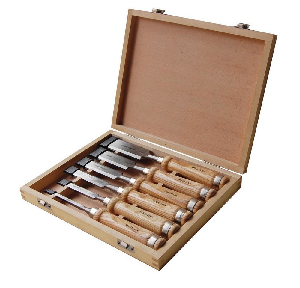 Holzmann Stechbeitel Stemmeisen-Set, 6-teilig, 6-38 mm von Holzmann