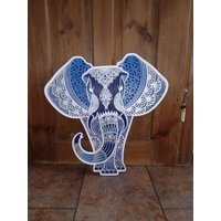 Mandala - Elefant Wanddekoration, Aus Mehrschichtigem Holz, Wandbild von Holzmanufaktur17