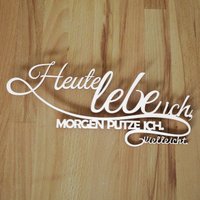 Holz-Schriftzug "Leben Vs. Putzen", Lasercut, Geburtstagsgeschenk Für Beste Freundin, Muttertag von Holzmeile