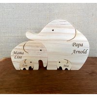 Holz Elefanten Familie, Muttertag Geschenk Holz, Für Mama Wohndekoration Holz Elefanten Familie, Muttertag Geschenk Holz, Für Mama Wohndekoration von HolzmitLiebe