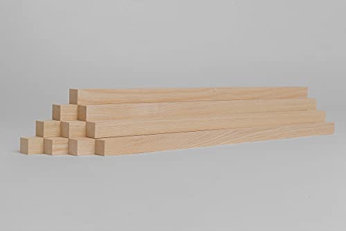 10er-Set Holzleiste - Esche gehobelt - 20/20/500 mm von Holznagelmanufaktur GmbH