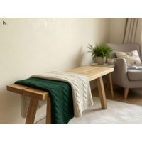 Holzbank Eiche Massiv 80/100/120 cm - Sitzbank Für Flur & Diele, Scandi Geölt | Handgemacht in Deutschland von Holzpause
