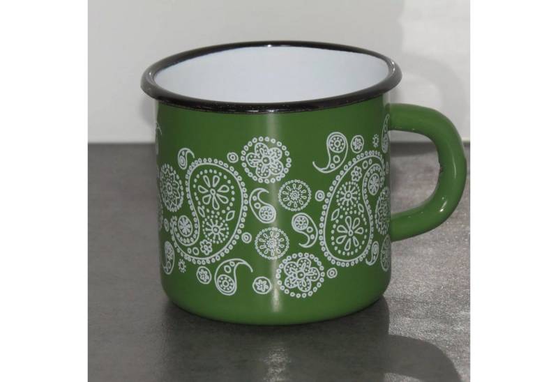 Holzprodukte Becher Email Emaile Emaille Kaffeebecher Teetasse Becher Tasse Kaffee Tee, 350 ml von Holzprodukte