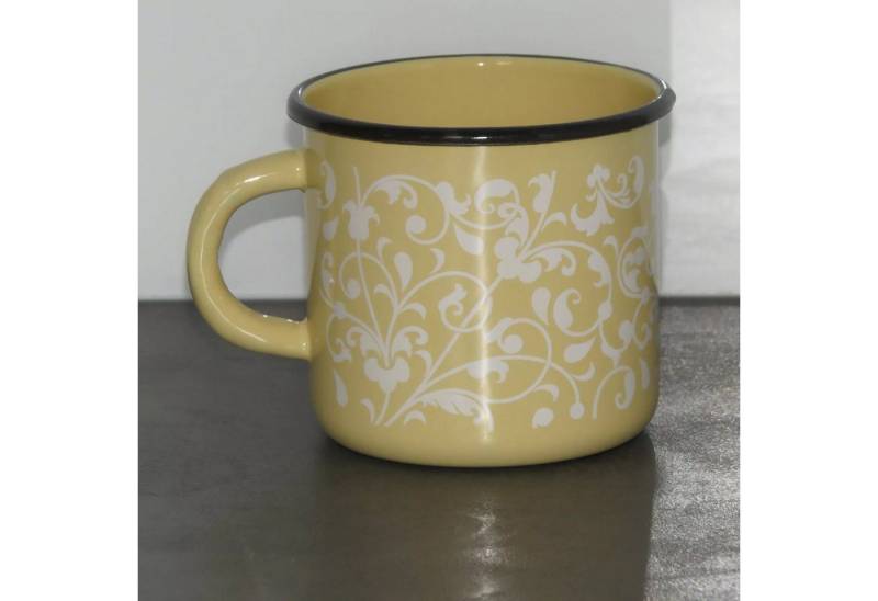 Holzprodukte Becher Email Emaile Emaille Kaffeebecher Teetasse Becher Tasse Kaffee Tee, 350 ml von Holzprodukte