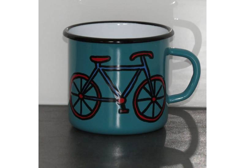 Holzprodukte Becher Email Emaile Emaille Kaffeebecher Teetasse Becher Tasse Kaffee Tee, 350 ml von Holzprodukte