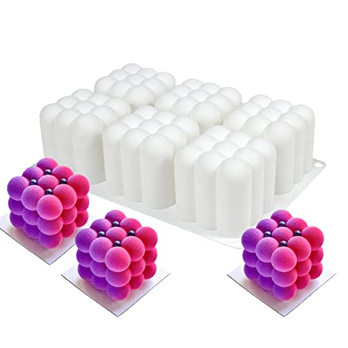 Antihaft Bubble Candle Silikon Backform, Schokoladen Muffinform Silikonform für Muffins, Brownies, Schokolade, Kuchen, Seife, Kerzen - Candle Kerzenform für Handgemachte Sojawachs Kerzenform von Holzsammlung