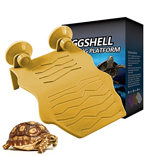 Holzsammlung Schildkröte Basking Platform Schildkröte Kletterrampe mit Starkem Saugnapf Plastik Schwimminsel Aquarium Terrarium Dekoration für Kleine Reptilien Schildkröte Molch von Holzsammlung