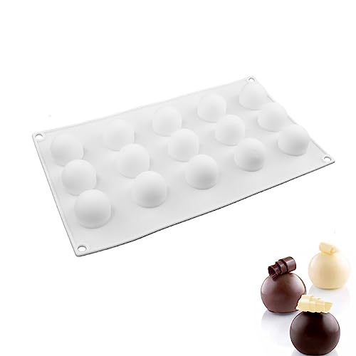 Holzsammlung Silikonform Kugel für Trüffelkugeln, Schokolade und Dessert - Pralinenform Rund Klein, Backform für Kuchen Dekoration von Holzsammlung