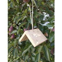 Futterdach Für Meisenknödel Meisenringe Nusszöpfe Holz Massiv von Holzsepp