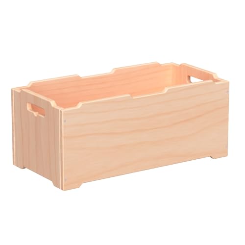 Große Stapel-Ordnungsbox Berlin 6030 Massivholzkiste - Spielzeug-Aufbewahrung von Holzspielzeug Peitz