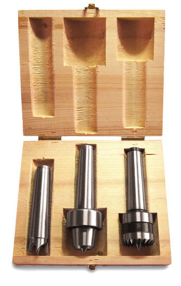 Holzstar Drechselbank Holzstar Mitnehmerset MK2 3-tlg Konusaufnahme MK2, für von Holzstar