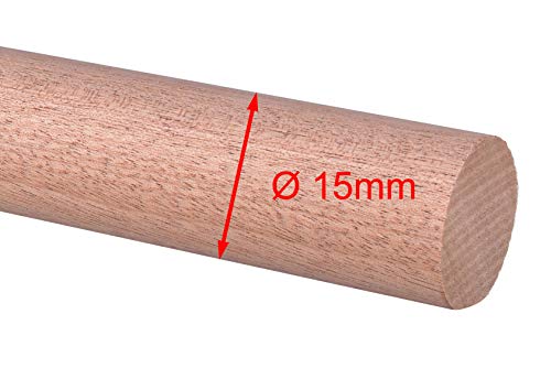 Rundstab Rundholz Sapeli Mahagoni Treppensprosse Durchmesser 15mm, 20mm, 25mm, 30mm (Ø 15mm) von Holztechnik Ferdinand Meise