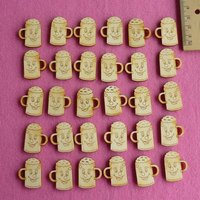 Lachende Maßkrüge 30 Mm Hoch Aus Holz Bierkrug Streudeko Tischdeko Wiesenfest Wiesn Deko von HolzteilchenDIY