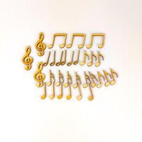 Noten - 30 Teile 32 Mm Aus Holz Notenschlüssel Noten - 30 Teile 32 Mm Aus Holz Notenschlüssel von HolzteilchenDIY