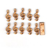 Notenschlüssel in 25 Mm 20 Stück Aus Holz Streudeko, Zum Basteln von HolzteilchenDIY