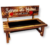 Blumenbänkchen - Blumenbankerl Personalisiert Hochzeitsgeschenk von HolzteufelShop