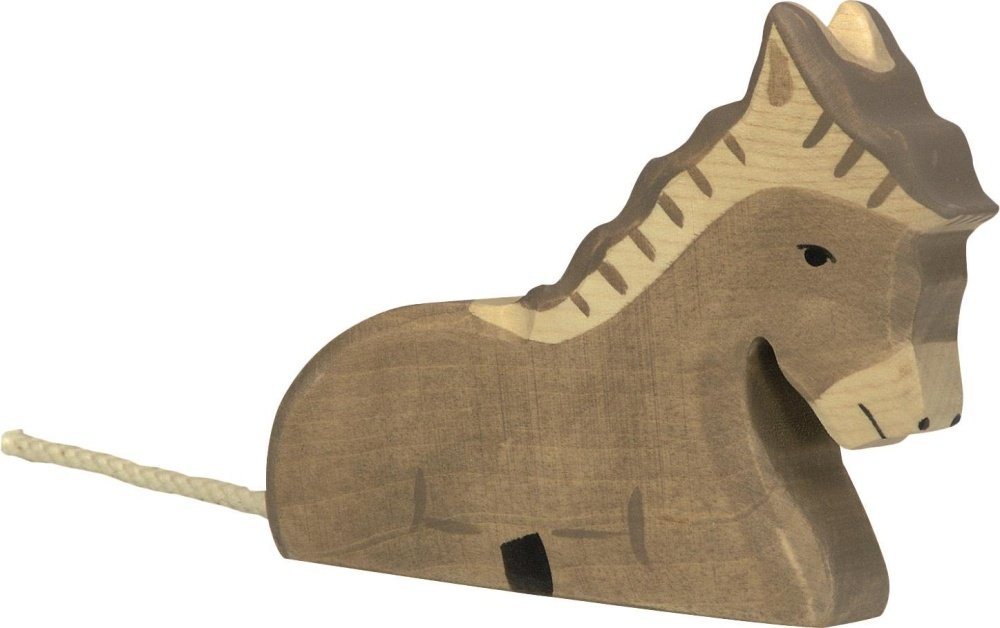 Holztiger Tierfigur HOLZTIGER Esel aus Holz - liegend von Holztiger