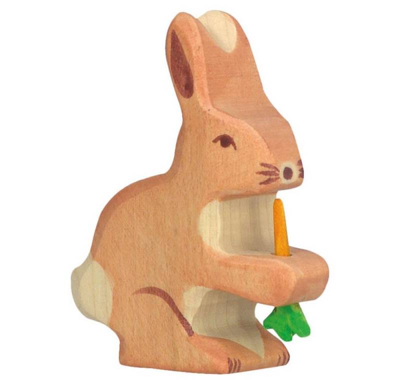 Holztiger Dekostern HOLZTIGER Hase mit Karotte aus Holz von Holztiger