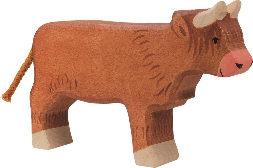 Holztiger Tierfigur HOLZTIGER Schottisches Hochlandrind aus Holz - stehend von Holztiger