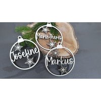 Christbaumschmuck Personalisiert, Holzanhänger, Weihnachtschmuck, 90mm Christbaumschmuck Personalisiert, Holzanhänger, Weihnachtschmuck, 90mm von HolztraumeHolthoefer
