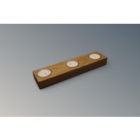 Teelichthalter Aus Eichenholz - Kerzenhalter Für 3 Teelichter | Handgefertigte Holzdeko Tisch & Wohnzimmer von HolztraumDesignDE