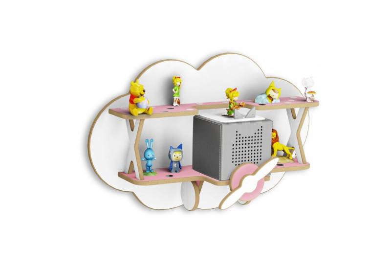 Holzura Hängeregal Tonie Regal Flugzeug – Wandregal aus Holz – Kinderzimmer von Holzura