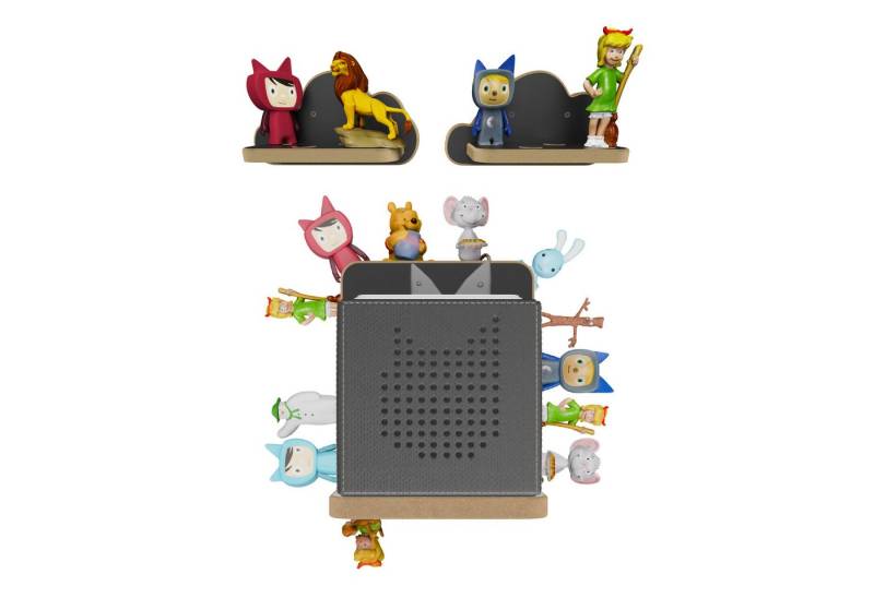Holzura Kinderregal Holzura Starterset Regal für Toniebox für Toniefiguren und Ladestation von Holzura